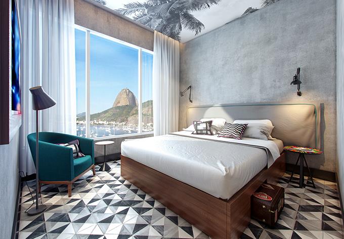 Vista do quarto do Yoo2Room Praia de Botafogo